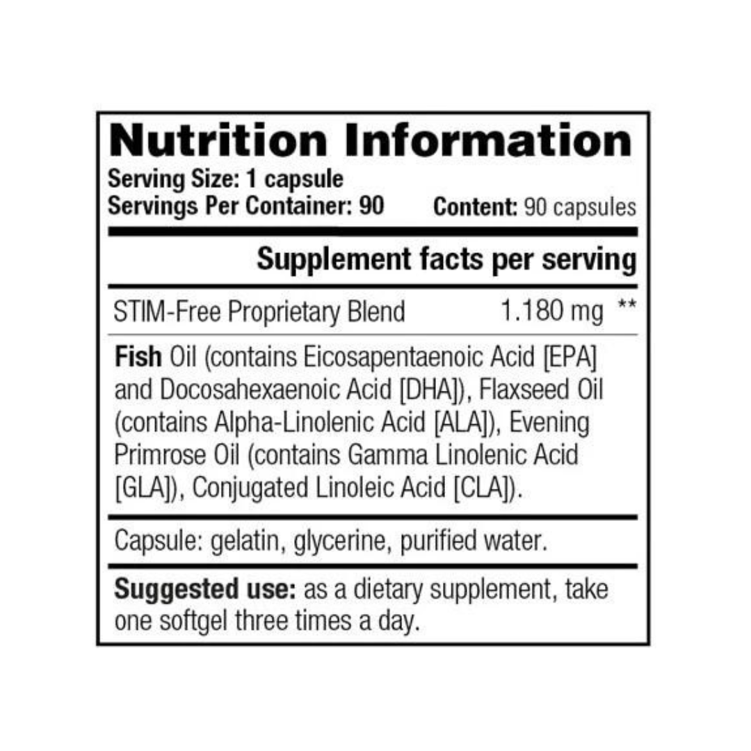 STACKER2 BLACK BURN STIM FREE - 90CAPS