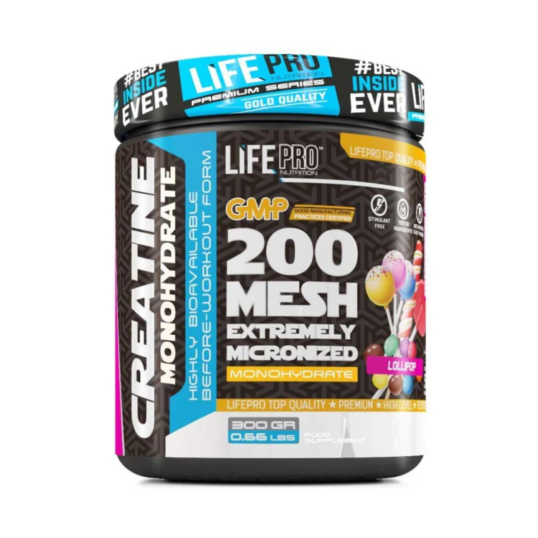 Life Pro Creatine Monohydrate 200mesh 300g Lollipop