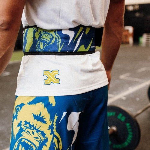 cinturon deportivo azul y verde de Elite Gorila