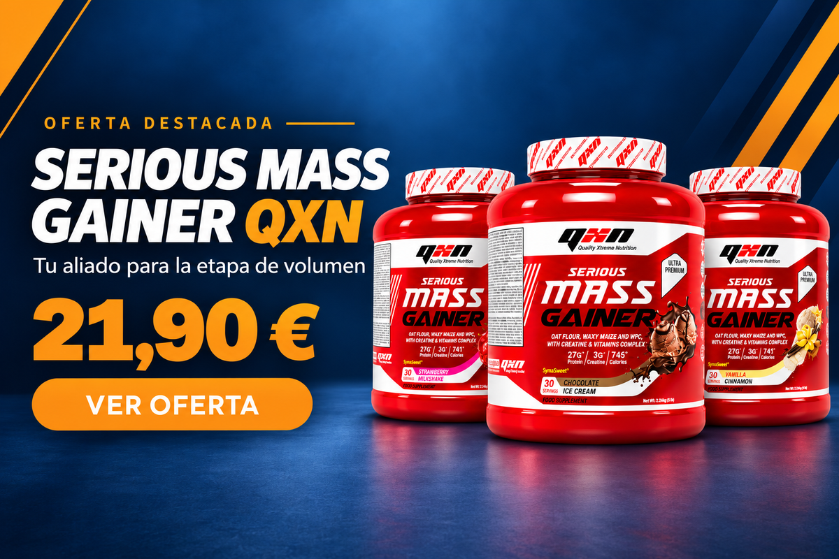 QXN Serious Mass Gainer en oferta por 21,90 €.